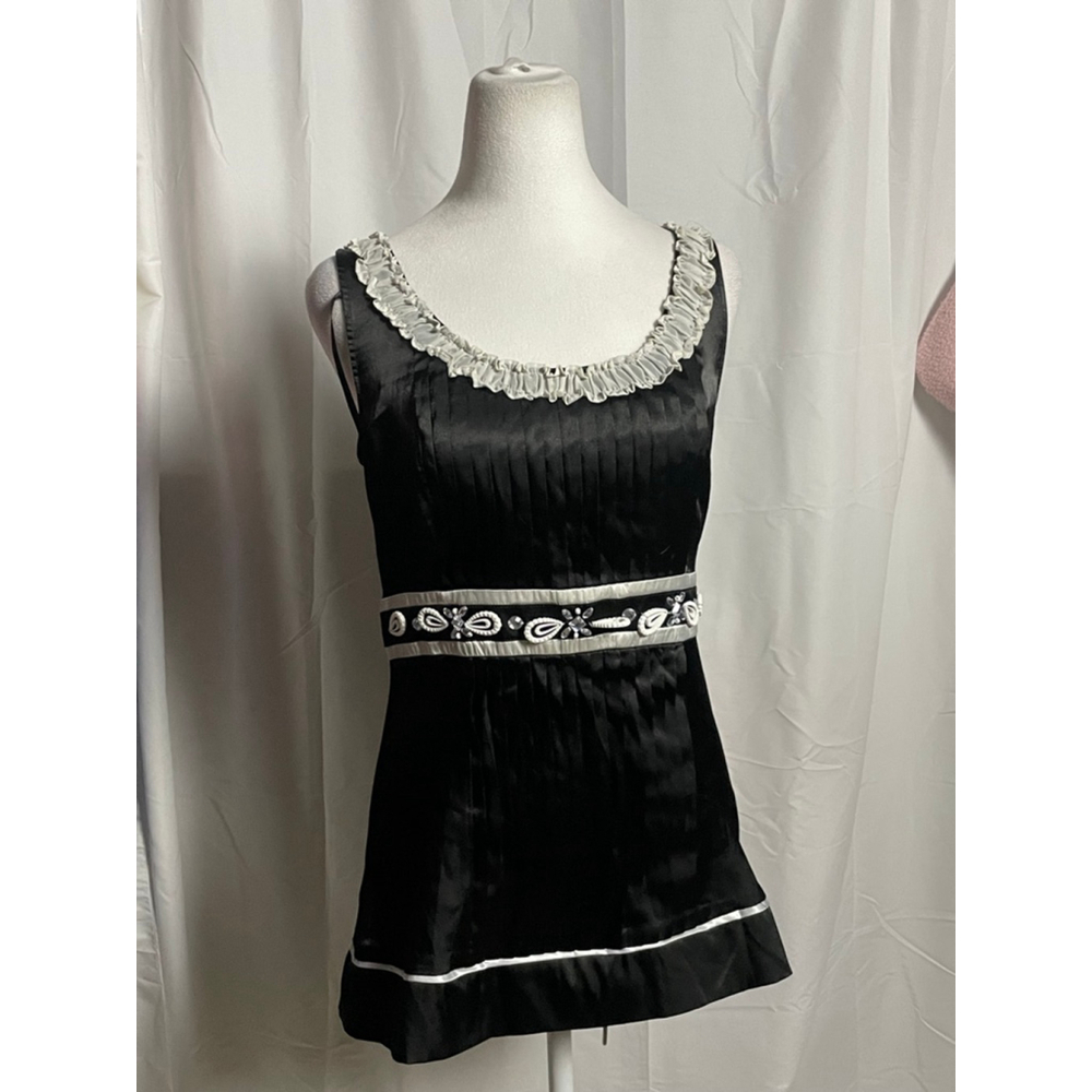 Women's Nicole by Nicole Miller Black & White Tank Top Size 6 - Picture 2 of 4